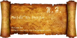Meláth Herta névjegykártya
